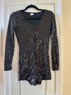 Spirit Black sequined Top with Care Instruction Label